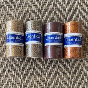 NWT Essential Variegated Cotton Thread Spools, set of 4